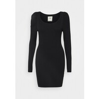 Abercrombie & Fitch DRESS SLEEVE DETAIL Sukienka etui black A0F21C048