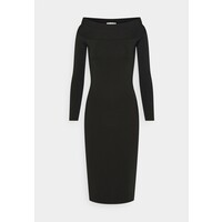 Victoria Beckham COMPACT SHINE BARDOT FITTED DRESS Sukienka etui black V0921C014