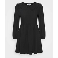 Dorothy Perkins Petite COLLAR DETAIL FAUCHETTE FIT AND FLARE DRESS Sukienka letnia black DP721C0FA