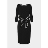 Adrianna Papell TIPPED TIE DRESS Sukienka koktajlowa black/ivory AD421C0D0