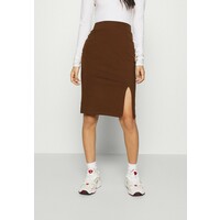 Even&Odd BASIC Bodycon mini skirt Spódnica ołówkowa dark brown EV421B094