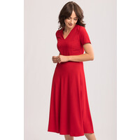 Quiosque Czerwona rozkloszowana sukienka 4KN002601