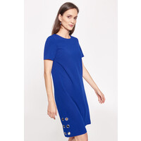 Quiosque Prosta kobaltowa sukienka z dżetami 4KZ016801
