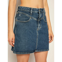 Calvin Klein Jeans Spódnica jeansowa High Waisted Denim J20J214445 Granatowy Slim Fit