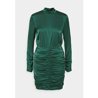 Nly by Nelly HIGH NECK RUCHE DRESS Sukienka koktajlowa dark green NEG21C0D6