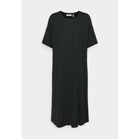NU-IN SHORT SLEEVE SIDE SPLIT MIDI DRESS Sukienka z dżerseju black NUI21C001