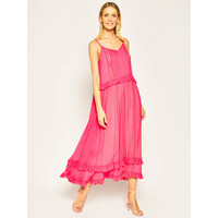 TwinSet Sukienka letnia 201TT2353 Różowy Regular Fit