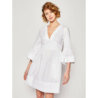 TwinSet Sukienka codzienna 201TT2072 Biały Regular Fit
