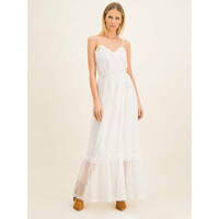 Pinko Sukienka letnia Canestrini PE 20 BLK01 1G14SV 7897 Biały Regular Fit