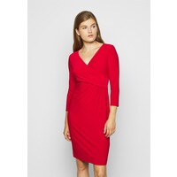 Lauren Ralph Lauren MID WEIGHT DRESS Sukienka etui lipstick red L4221C0VQ