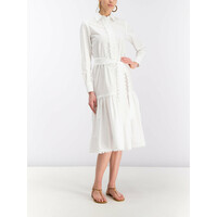 Tory Burch Sukienka koszulowa 53852 Biały Regular Fit