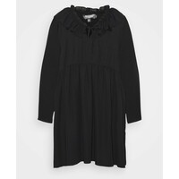 Missguided Plus FRILL NECK LONG SLEEVE SMOCK DRESS Sukienka letnia black M0U21C0G0
