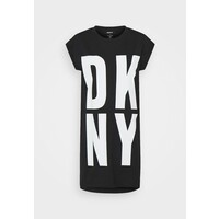 DKNY Sukienka z dżerseju black/white DK121C0C8