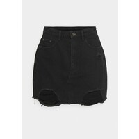 Missguided Petite RIPPED SKIRT Spódnica jeansowa black M0V21B046