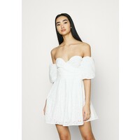NA-KD EMBROIDERED MINI DRESS Sukienka koktajlowa white NAA21C0KJ