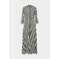 YASSAVANNA LONG DRESS Długa sukienka black/ white stripes Y0121C1GK