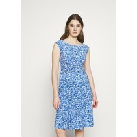 Lauren Ralph Lauren PRINTED MATTE DRESS Sukienka z dżerseju off-white/blue L4221C0YZ