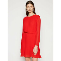 Calvin Klein Sukienka codzienna Ls Plisse K20K202662 Czerwony Regular Fit