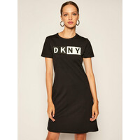 DKNY Sport Sukienka dzianinowa DP9D4261 Czarny Regular Fit
