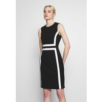 Calvin Klein CONTRAST PANEL DRESS NS Sukienka z dżerseju black 6CA21C01T