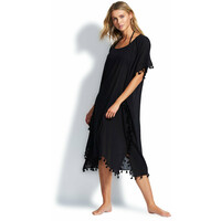 Seafolly Sukienka plażowa Amnesia 53638 Czarny Regular Fit