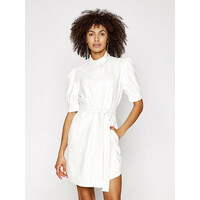 TwinSet Sukienka skórzana 211TT2020 Biały Slim Fit