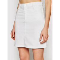 Calvin Klein Spódnica jeansowa Mid Rise Denim Mini K20K203025 Biały Regular Fit