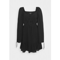 Missguided SHEER CHECK CUT OUT SKATER DRESS Sukienka letnia black M0Q21C1SQ