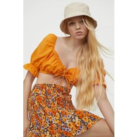 H&M Spódnica 0954931014 Pomarańczowy/Fioletowe kwiaty