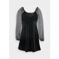 Missguided COSTELLO PUFF SLEEVE SKATER DRESS Sukienka koktajlowa black M0Q21C1QC