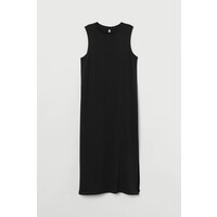 H&M Dżersejowa sukienka z bawełny 0854885004 Czarny