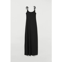 H&M Długa sukienka z dżerseju 0854883001 Czarny