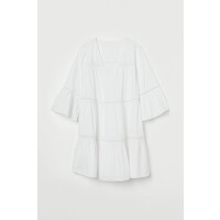 H&M Bawełniana sukienka plażowa 0812668002 Biały