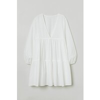 H&M Sukienka plażowa z popeliny 0920925003 Biały