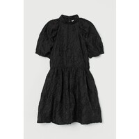 H&M Sukienka z żakardowej tkaniny 0879646004 Czarny
