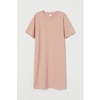 H&M Bawełniana sukienka T-shirtowa 0841434015 Pudroworóżowy