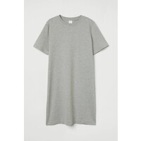 H&M Bawełniana sukienka T-shirtowa 0841434015 Szary melanż