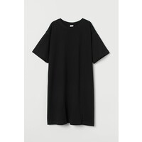 H&M Dżersejowa sukienka T-shirtowa 0921298009 Czarny