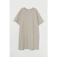 H&M Dżersejowa sukienka T-shirtowa 0921298009 Jasny szarobeżowy
