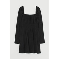 H&M Sukienka z bufiastym rękawem 0938419001 Czarny