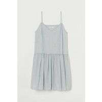 H&M Bawełniana sukienka z haftem 0854726001 Jasny szaroniebieski
