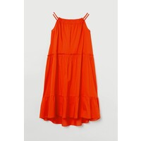 H&M Bawełniana sukienka trapezowa 0893752002 Pomarańczowy