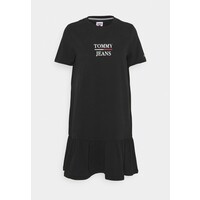 Tommy Jeans LOGO PEPLUM TEE DRESS Sukienka letnia black TOB21C05Q