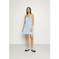 Weekday FAWN SLIP DRESS CHECK Sukienka letnia blue/white WEB21C066