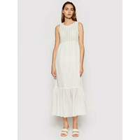 Rinascimento Sukienka letnia CFC0103535003 Biały Regular Fit