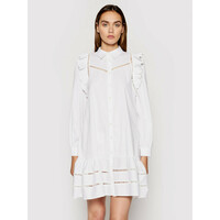 Rinascimento Sukienka koszulowa CFC0102963003 Biały Relaxed Fit