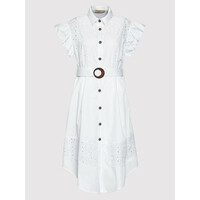 Rinascimento Sukienka koszulowa CFC0017915002 Biały Regular Fit