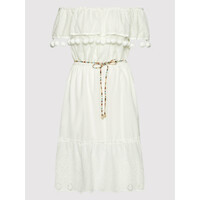 Rinascimento Sukienka letnia CFC0103455003 Biały Regular Fit