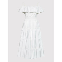 Rinascimento Sukienka letnia CFC0103583003 Biały Regular Fit