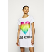 Love Moschino Sukienka z dżerseju optical white LO921C06F